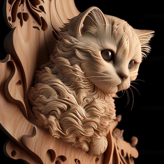 3D model American Curl cat (STL)